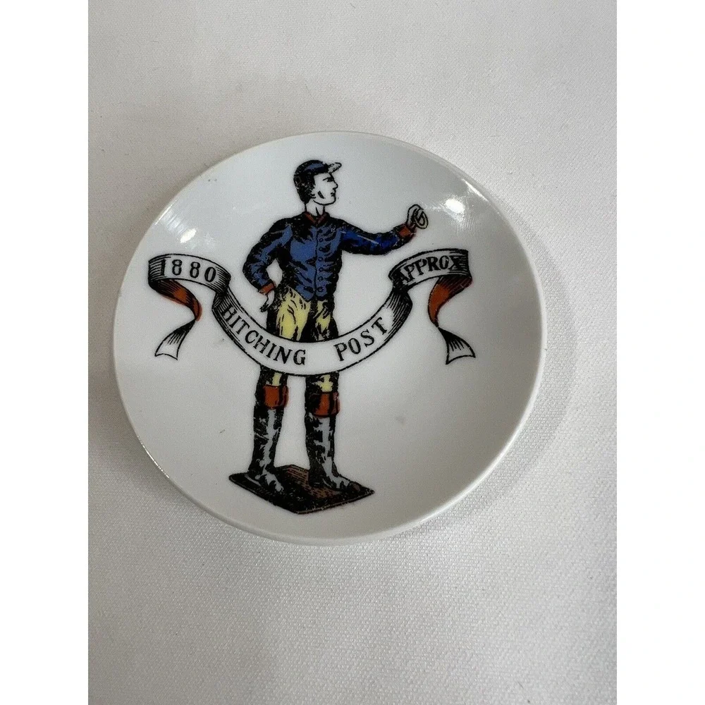 Vintage‎ Lipper Mann Trinket Dish 4 Inch Hitching Post Western Decor Collectible